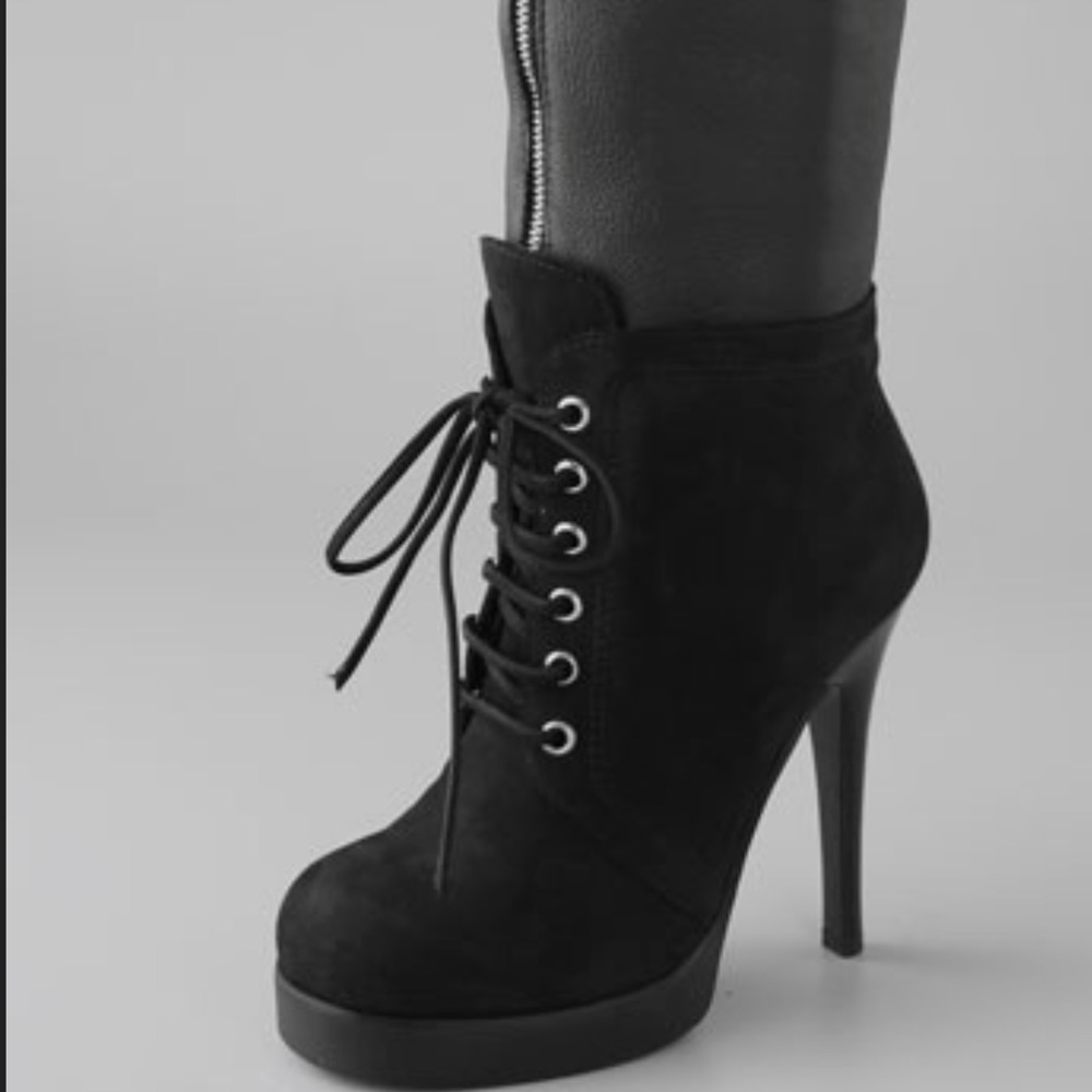 ‼️HOT‼️GIUSEPPE ZANOTTI‼️SHEARLING LEATHER BOOTS‼️ - Picture 7 of 8